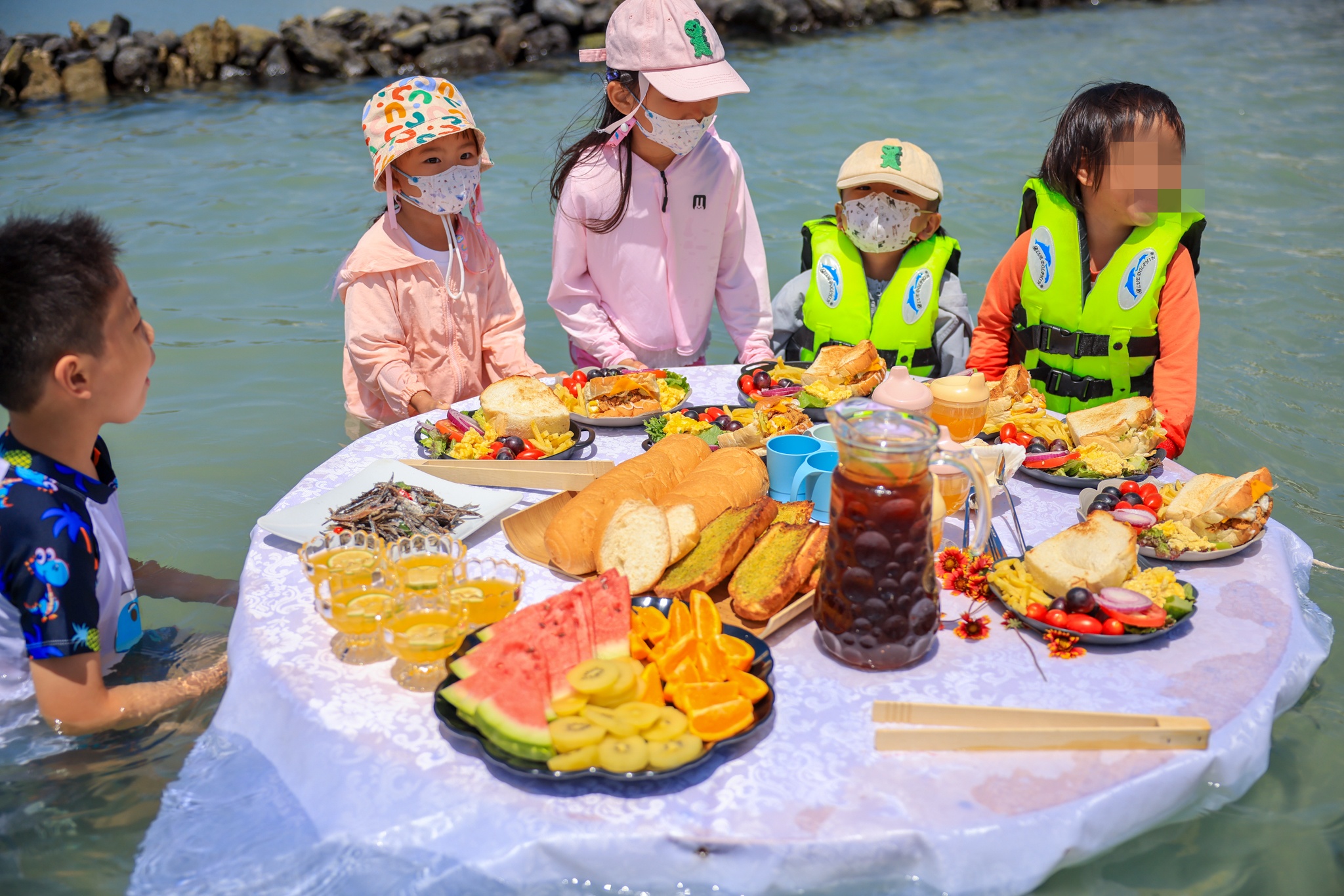 澎湖吉貝島旅遊,石滬漂浮早餐,澎湖北方三島,澎湖吉貝島美食,澎湖吉貝島海鮮餐廳