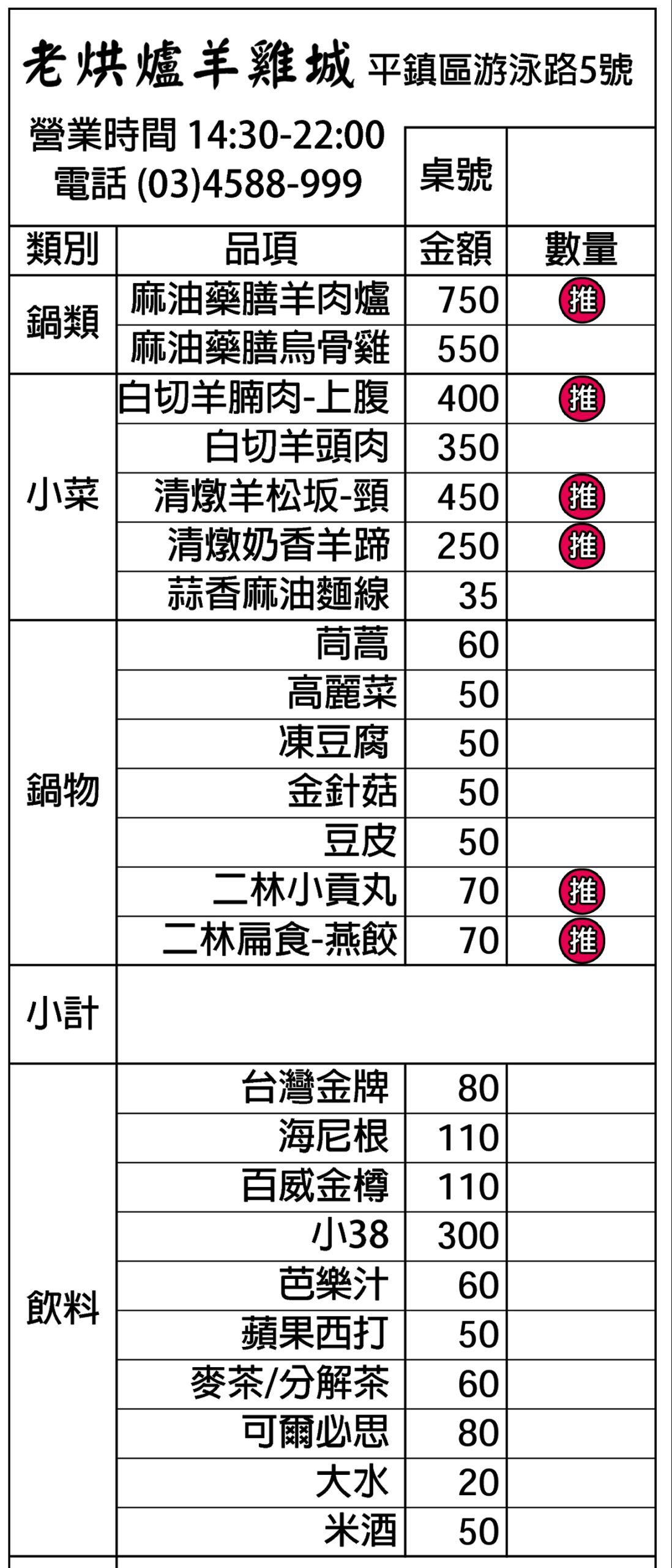 老烘爐羊雞城,老烘爐羊雞城菜單,桃園羊肉爐,桃園藥膳餐廳,桃園美食,平鎮美食