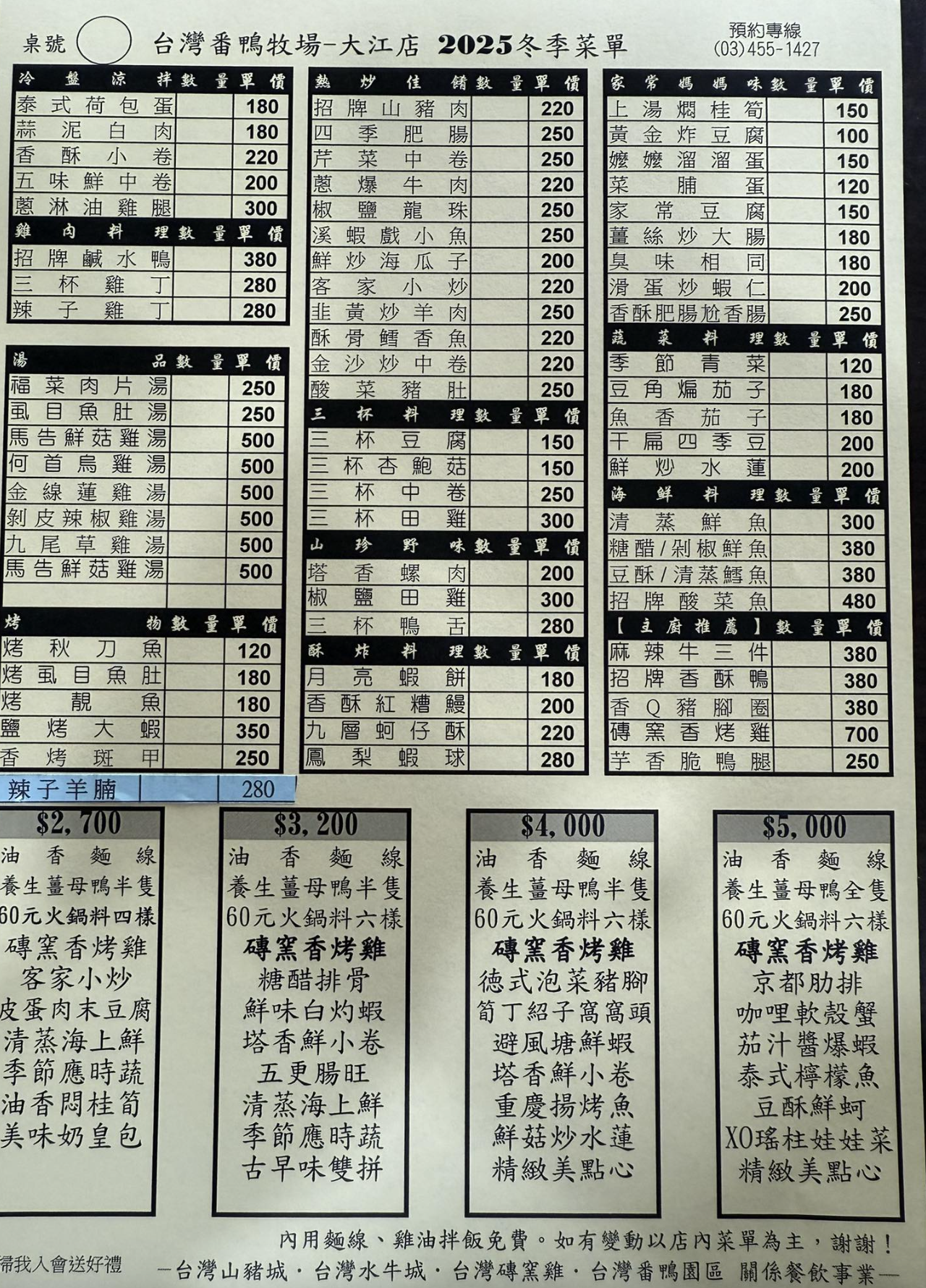 台灣番鴨牧場, 台灣番鴨牧場大江, 台灣番鴨牧場分店, 台灣番鴨牧場菜單, 中壢薑母鴨, 台灣番鴨城, 桃園番鴨牧場, 中壢美食, 桃園薑母鴨